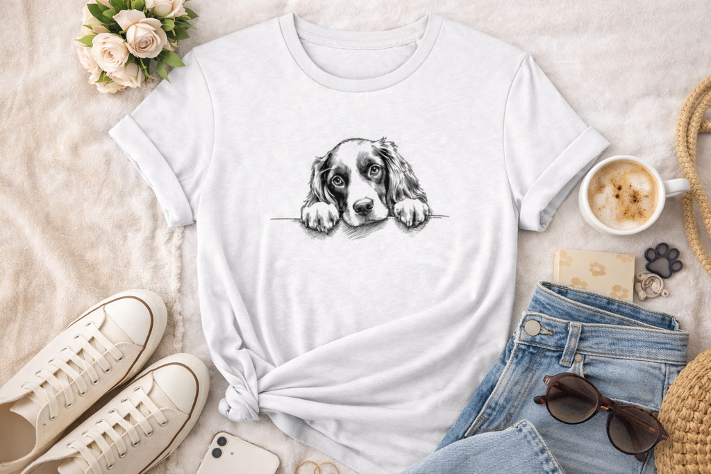 Women's Organic Cotton "Cute Spaniel" T-Shirt