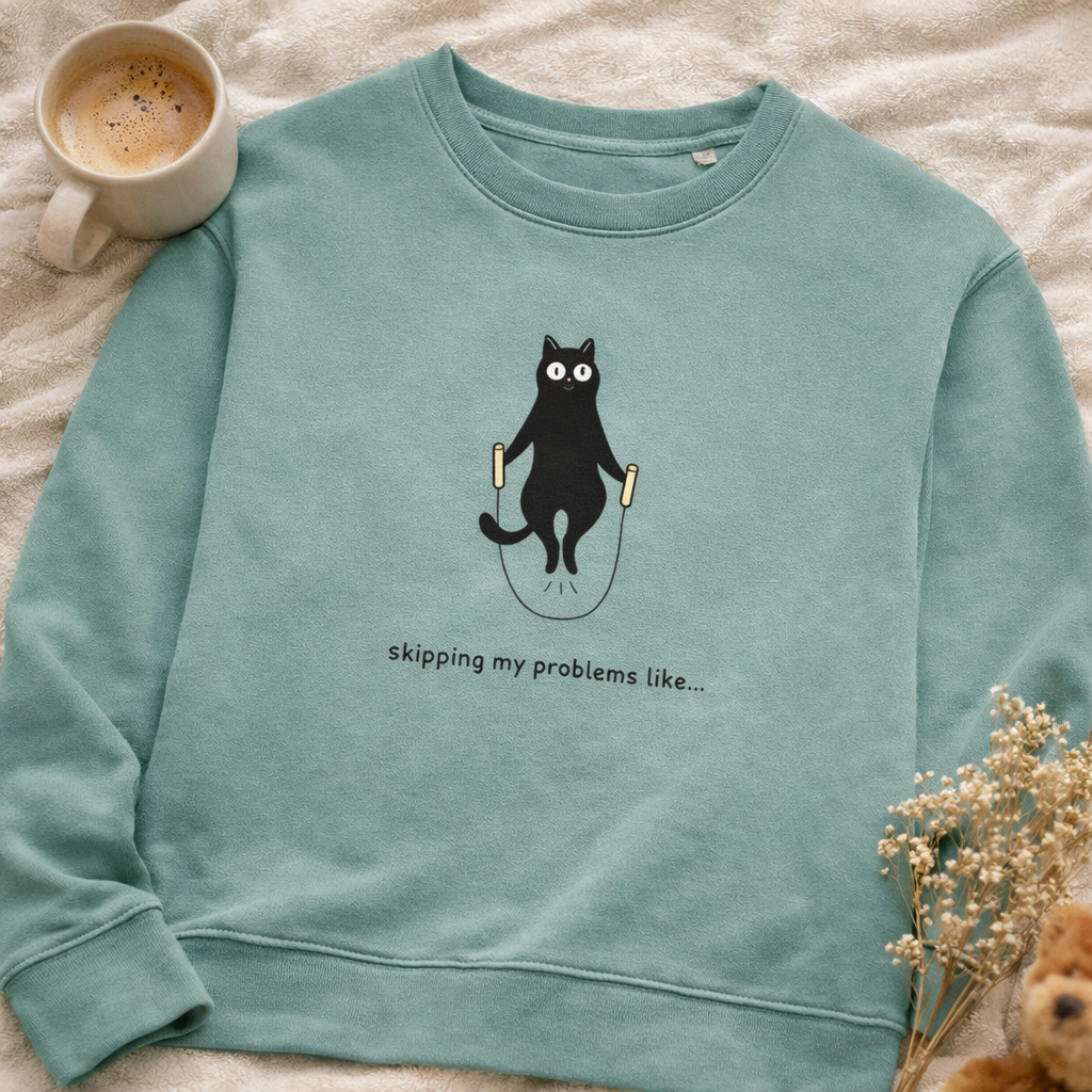 Women's Organic Cotton Skipping My Problems Sweatshirt