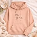 Women's Organic Cotton Feline Art Hoodie