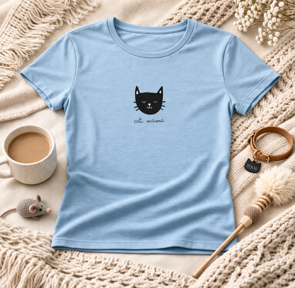 Women's Organic Cotton "Cat Mama" T Shirt